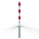 Vierkante afzetpaal - 70x70 mm - Driekant slot - Uitneembaar