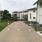 Vierkante afzetpaal - 70x70 mm - Driekant slot - Uitneembaar