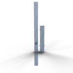Vierkante afzetpaal - 70x70 mm - Driekant slot - Uitneembaar