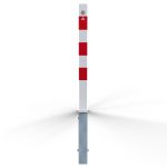 Vierkante afzetpaal - 70x70 mm - Driekant slot bovenkant - Uitneembaar