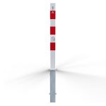 Vierkante afzetpaal - 70x70 mm - Eurocilinder en driekant slot - Uitneembaar