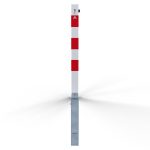 Vierkante afzetpaal - 70x70 mm - Eurocilinder slot - Liftbaar en neerklapbaar