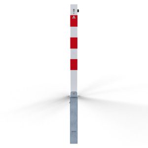 Schake afzetpaal – 70×70 mm – Eurocilinder slot – Liftbaar en neerklapbaar