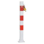 Vierkante afzetpaal - 70x70 mm - Hangslot - Neerklapbaar