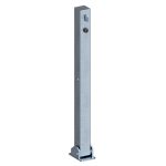 Vierkante afzetpaal - 70x70 mm - Hangslot - Neerklapbaar