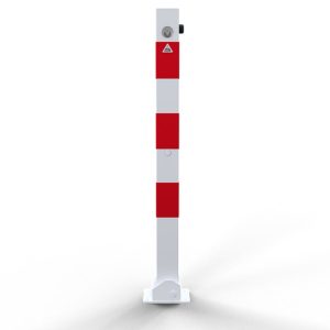 Schake afzetpaal – 70×70 mm – Driehoek slot bovenkant – Neerklapbaar