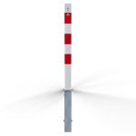 vierkante afzetpaal - 70x70 mm - Europrofielcilinder slot - Uitneembaar
