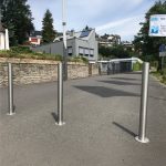 Vaste roestvrijstalen afzetpaal 60 mm