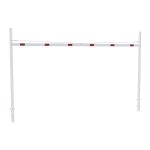 Schake in hoogte verstelbare hoogtebegrenzer - Hoogte 1800-2800 mm - Rood met wit reflecterend - Met trekkabel - lengte 6000 mm