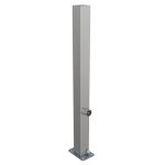 Neerklapbare roestvrijstalen afzetpaal vierkant 70x70 mm dik