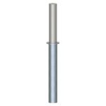 Schake handmatig inzinkbare verkeerspaal RVS met gasveer - 154 mm dik - 750 mm hoog