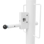 Schake horizontaal zwenkbare hoogtebegrenzer wit met rode reflectie europrofielcilinder
