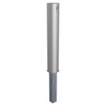 Uitneembare RVS afzetpaal om in beton te storten - 154 mm dik