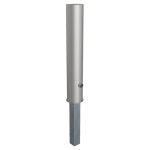Uitneembare RVS afzetpaal om in beton te storten - 154 mm dik