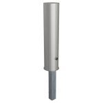 Uitneembare RVS afzetpaal om in beton te storten - 204 mm dik