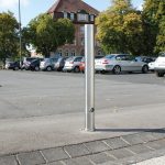 Vaste roestvrijstalen afzetpaal 89 mm dik