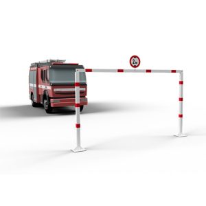 Schake vaste hoogtebegrenzer – Hoogte 2000-2300 mm – Rood/wit reflecterend