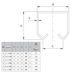Maatvoering Comunello hangrail Piccolo, Medio en Grande