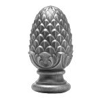Grande Forge stalen paalkop dennenappel met ronde voet om te lassen - serie FOT-FULL-