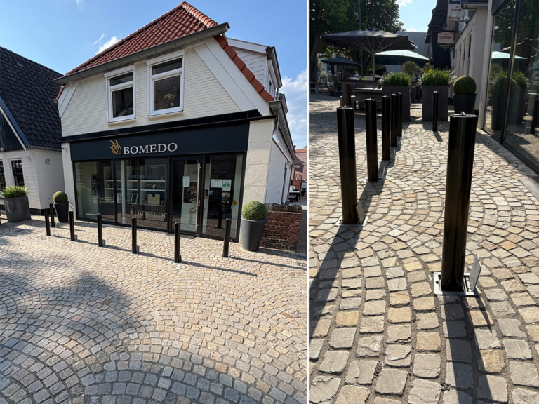 Project - Handmatig inzinkbare afzetpalen ter bescherming bij een juwelier