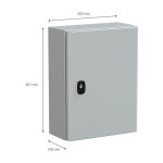 Schneider wandkast elektrakast voor buiten van staal inclusief montageplaat 400x300x150 maatvoering