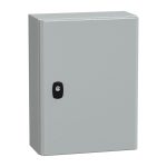 Schneider wandkast elektrakast voor buiten van staal inclusief montageplaat 400x300x150