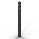 Ornamental bollard steel tube Ø 89 mm