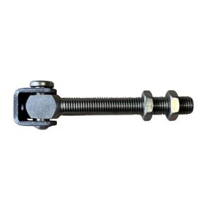 RVS poortscharnier M20 – Stalen beugel en 2 platte moeren – 140 mm
