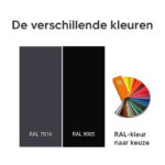 Verschillende ralkleuren inzinkbare afzetpalen Marshalls