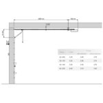 Maatvoering Comunello Rampart elektrische garagedeuropener