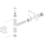 Tekening Locinox GBMU poortscharnier