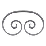 Grande Forge stalen sierkrul - C-krul - Serie R- 260