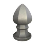 Paalkop onbehandeld staal - 90 x 50 x 50 mm