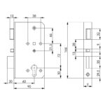AMF zelfvergrendelend slot - RVS voorplaat - DINR - 40 mm