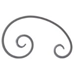 Grande Forge stalen sierkrul - C-krul - Serie L-