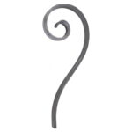 Grande Forge stalen sierkrul - J-krul - Serie LM25-