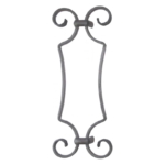Grande Forge stalen sierornament - 350 x 140 mm - Serie D16-