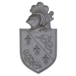 Grande Forge stalen sierornament - Wapenschild - Serie F22-