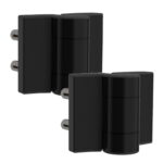Locinox DINO-2 poortscharnieren - Dubbel gelagerd 180graden set zwart (1)