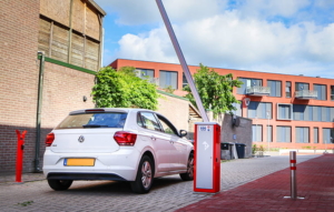 Slagboominstallatie bij parkeerplaats