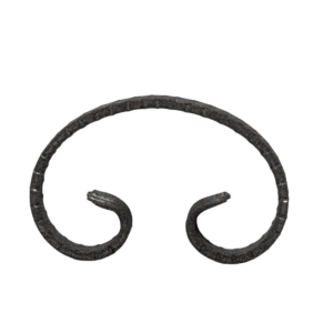 Sierkrul – C krul – gesmeede uiteinde 12 x 6 / 150 x 100
