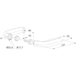 Locinox 3006S klinkstel - Krukstift 10 mm - Aluminium - Enkel voor LSKZ schuifpoortsloten