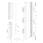 Maatvoering Locinox elektromagneet set met n-line-b-mag 2x magunit en 3006pull