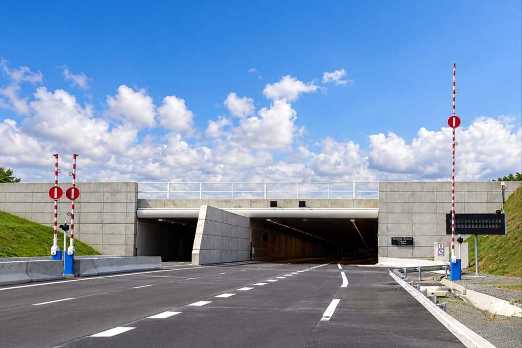 Tunnel slagbomen lba ter bescherming en afsluiting van de tunnel bij ongeval of werkzaamheden (1)